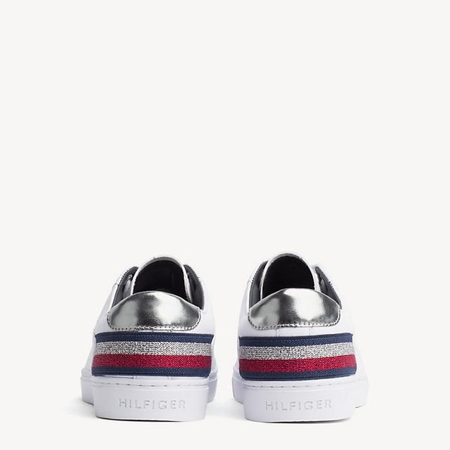 tommy hilfiger essential metallic signature tape trainers