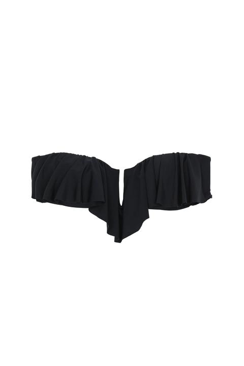 Bikini Fascia Scollo A V Con Volant