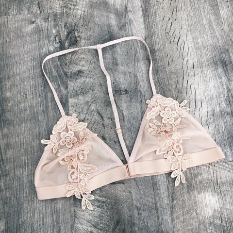 Nude Floral Bralette