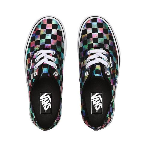 vans iridescent check authentic