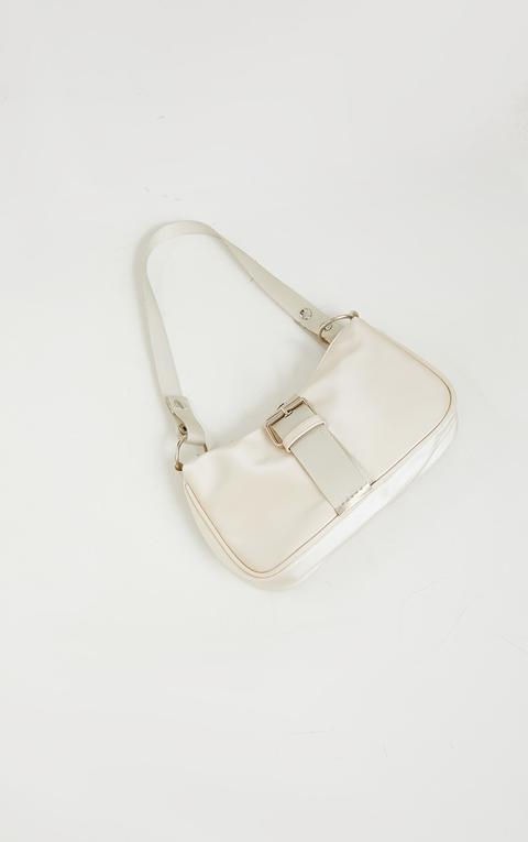 Stone Buckle Up Shoulder Bag