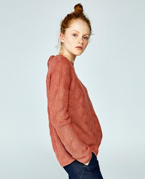 Sfera - Jersey De Mujer Con Ondas Y Lazos
