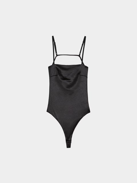 Body Satinado De Tirantes