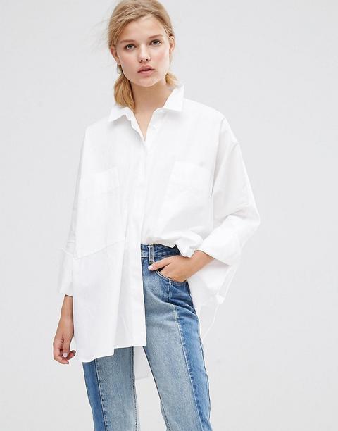 Camisa Extragrande Con Puños Dobles De Asos