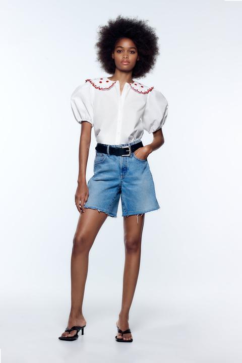 Camisa Popelín Bordados