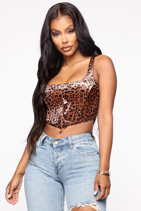 Fierce Female Corset Top - Leopard