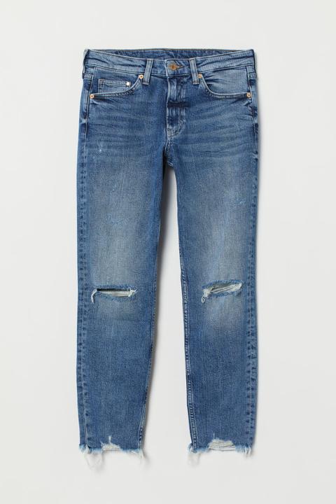 H & M - Girlfriend Regular Ankle Jeans - Blu