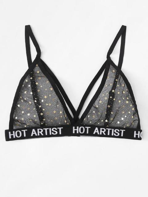 Bralette Con Glitter Per Lettera