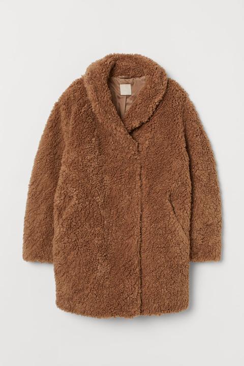 Faux Fur Teddy Coat - Beige