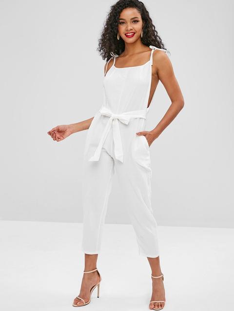 Tuta Con Cintura White