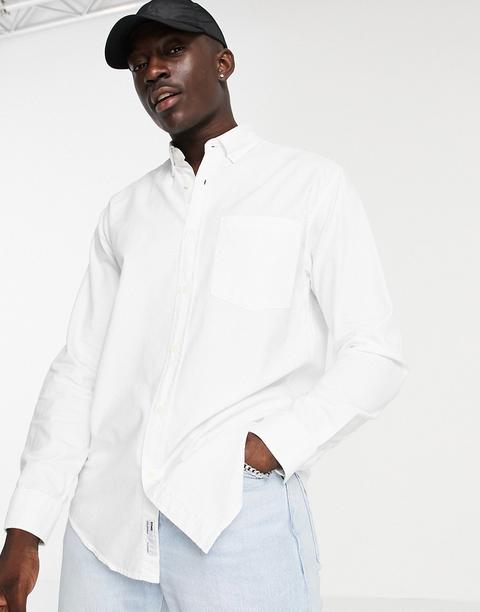 Pull&bear - Chemise Oxford - Blanc