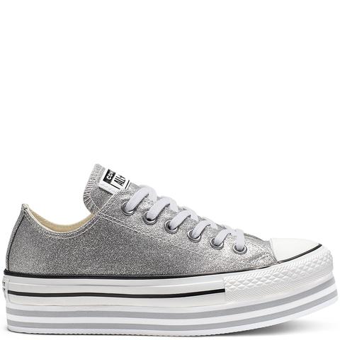 Converse Chuck Taylor All Star Shiny Metal Lift Low Top from Converse on 21  Buttons