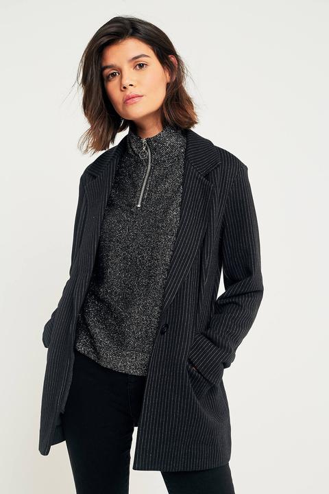 Light Before Dark Pinstripe Jersey Blazer - Womens Xs