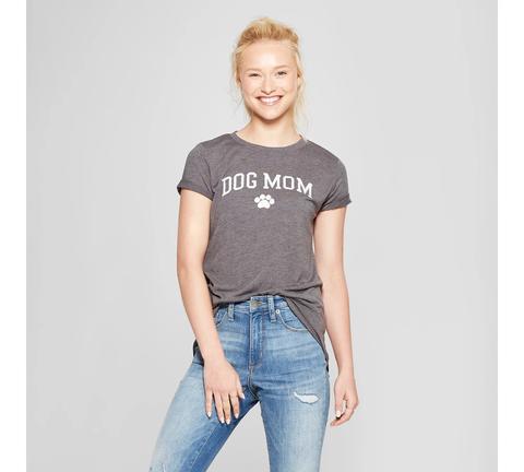 Women's Short Sleeve Dog Mom Graphic T-shirt - Modern Lux (juniors')