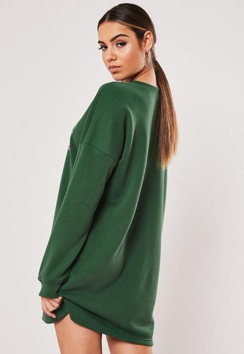 oversized green sweater dress