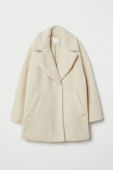 H & M - Cappotto In Finta Pelliccia - Beige