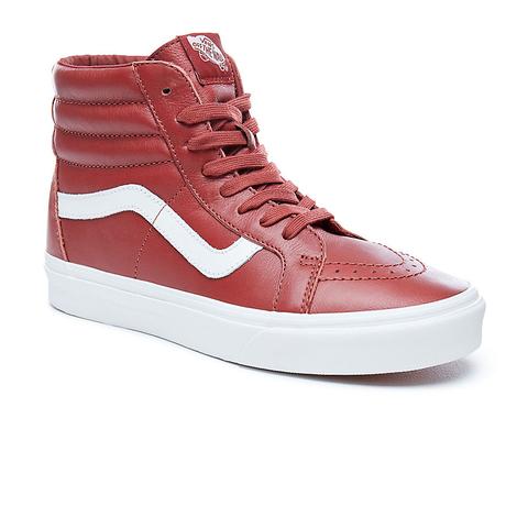 vans leather red