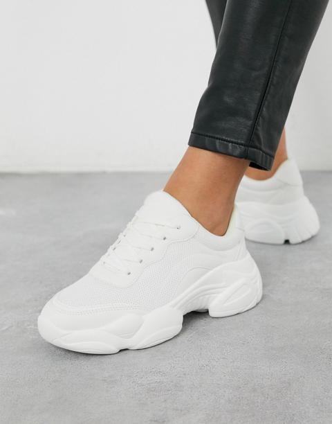 Asos Design Destined Chunky Trainers In White