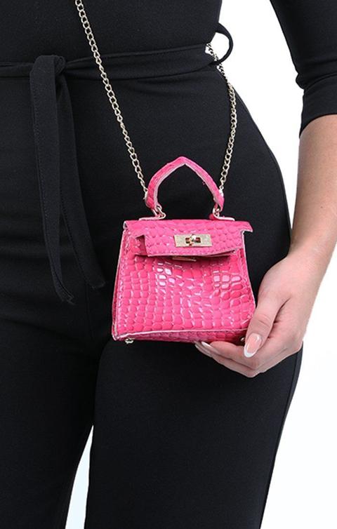 pink croc bag