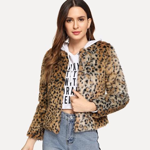 Cappotto Leopardo Anteriore Aperto