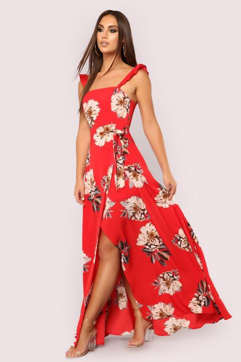 fashion nova red maxi dress