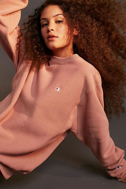 Champion X Uo Dusty Pink Crew Neck Sweatshirt