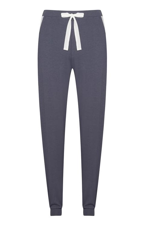 Pantaloni Tuta Blu Caviglia Stretta