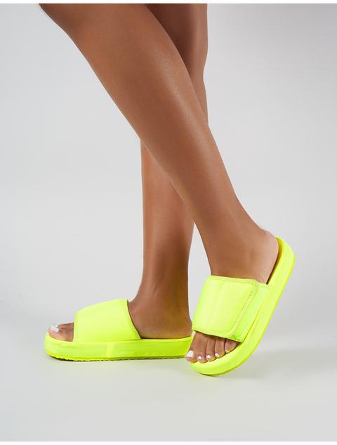 Revel Sliders In Neon Yellow