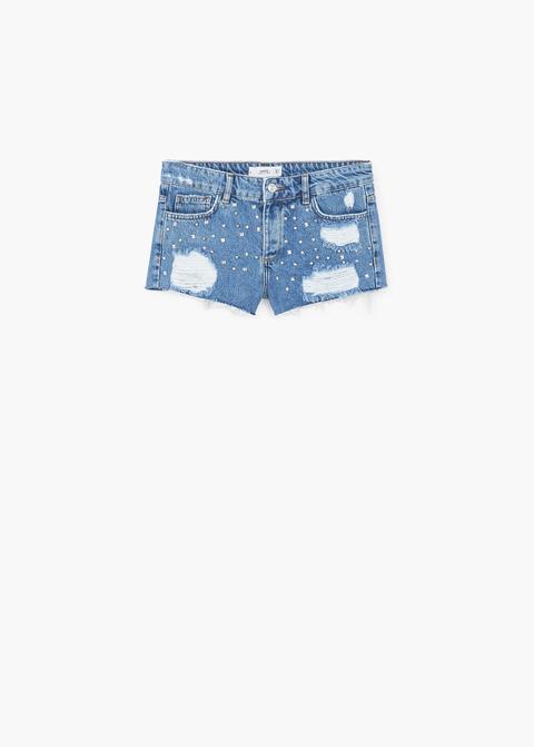 Short Denim Abalorios