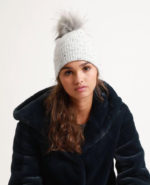 Gorro Con Pompón Mujer