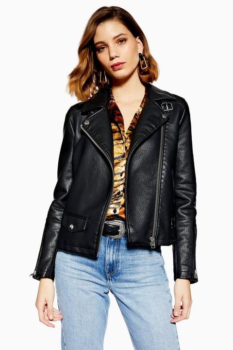 Faux Leather Biker Jacket