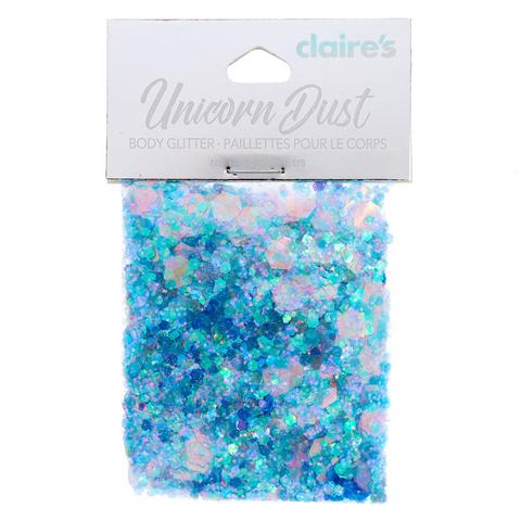 Claire's Light Blue Unicorn Dust Glitter Pouch