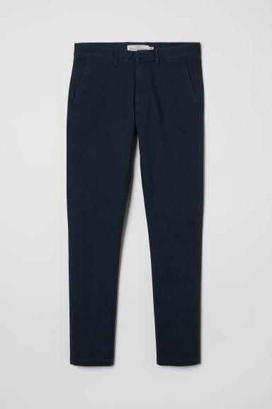H & M - Chinos In Cotone Skinny Fit - Blu