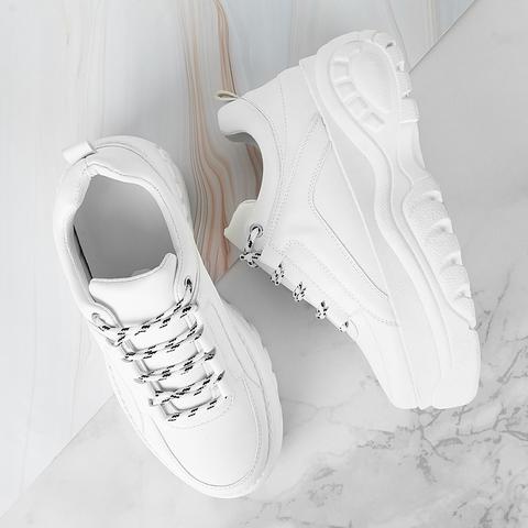 Lace-up Chunky Sneakers from SheIn on 