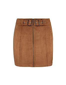 Gonna Beige Scamosciata