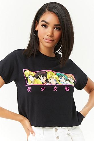 Forever 21 Sailor Moon Graphic Cropped 