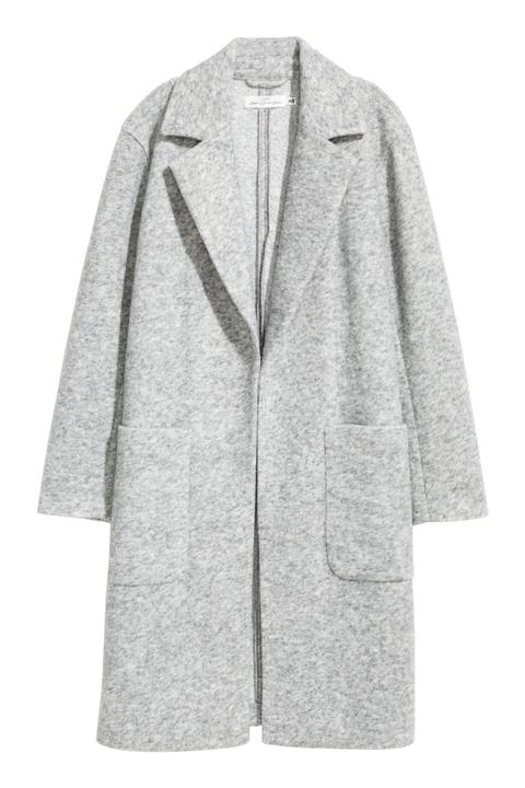 H & M - Cappotto In Misto Lana - Grigio