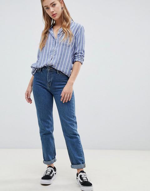 Lee - Mom Jeans Dritti - Blu