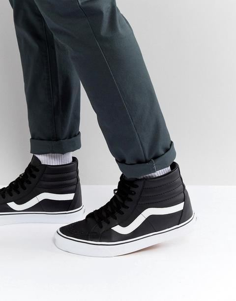 Vans - Sk8 Va2xsbnqr - Scarpe Da Ginnastica Nere Alte In Pelle - Nero