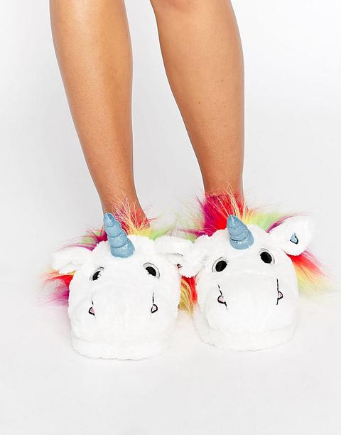 Asos - Nevada Sky - Pantofole A Unicorno - Bianco