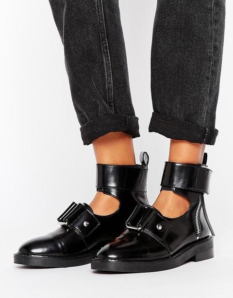 Botines De Cuero Con Aberturas Axle De Asos