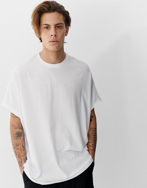 Asos Design - T-shirt Ultra Oversize En Tissu Bio - Blanc