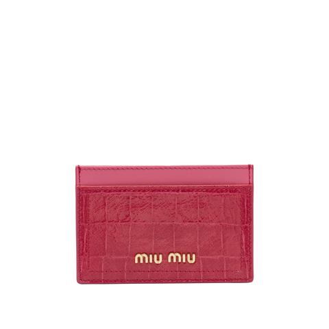 Madras Goat Leather Credit Card Holder