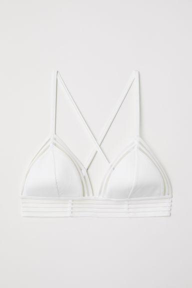 H & M - Top Bikini Imbottito - Bianco