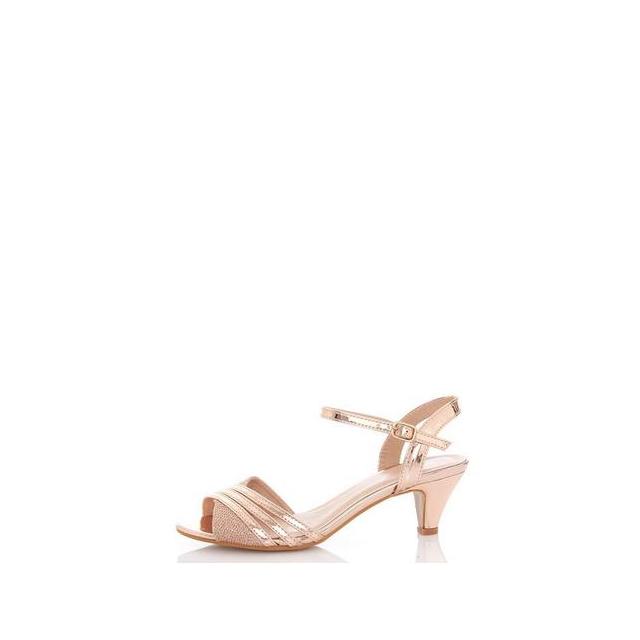 quiz rose gold sandals