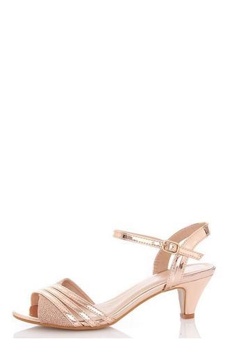 quiz rose gold shoes