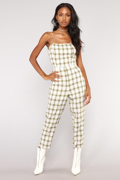 fashion nova plaid jumpsuit