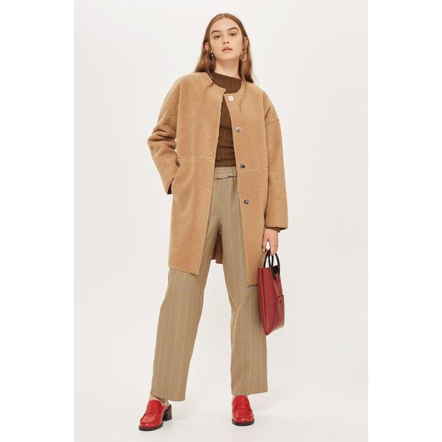 topshop camel coat