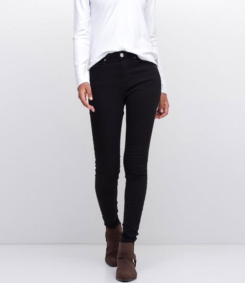 Calça Skinny Básica Em Sarja