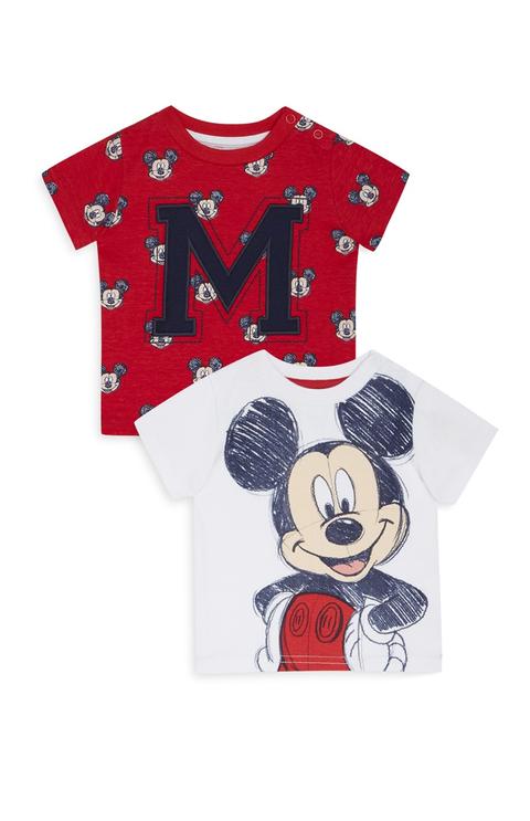 2 T-shirt Con Topolino Da Neonato